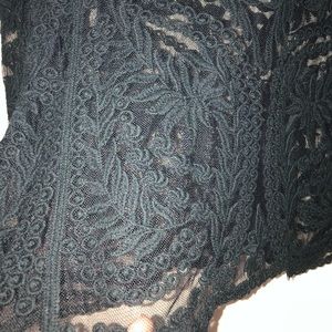 Express Tops - Long sleeve black lace top Express Tops - Long sleeve black lace top